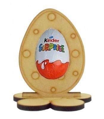 6mm Polka Dot Easter Egg Kinder Egg Holder on a Flower Shape Stand